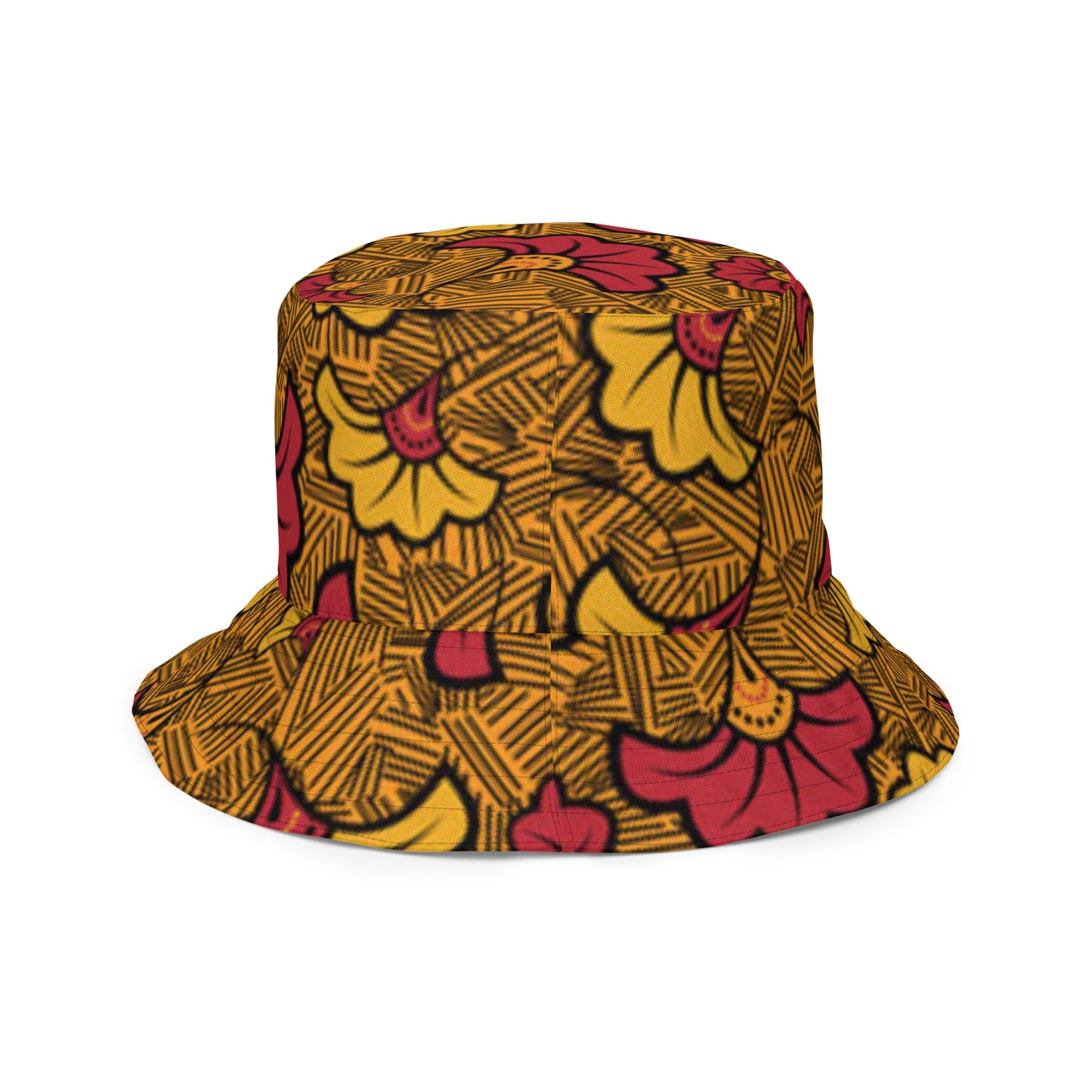 Ankara Leopard Reversible Bucket Hat