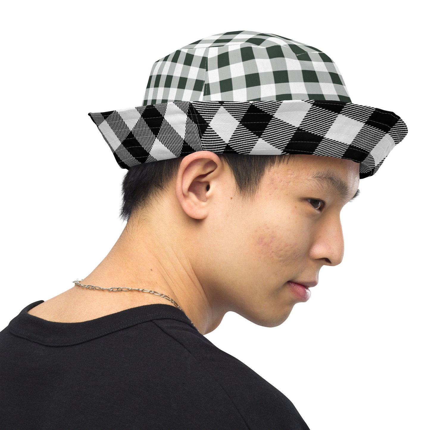 Gingham Reversible Bucket Hat