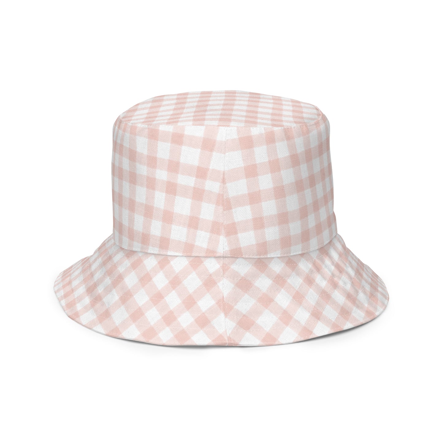 Pink Gingham Reversible bucket hat