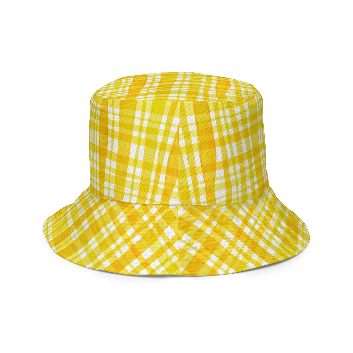 Yellow Gingham Reversible Bucket Hat