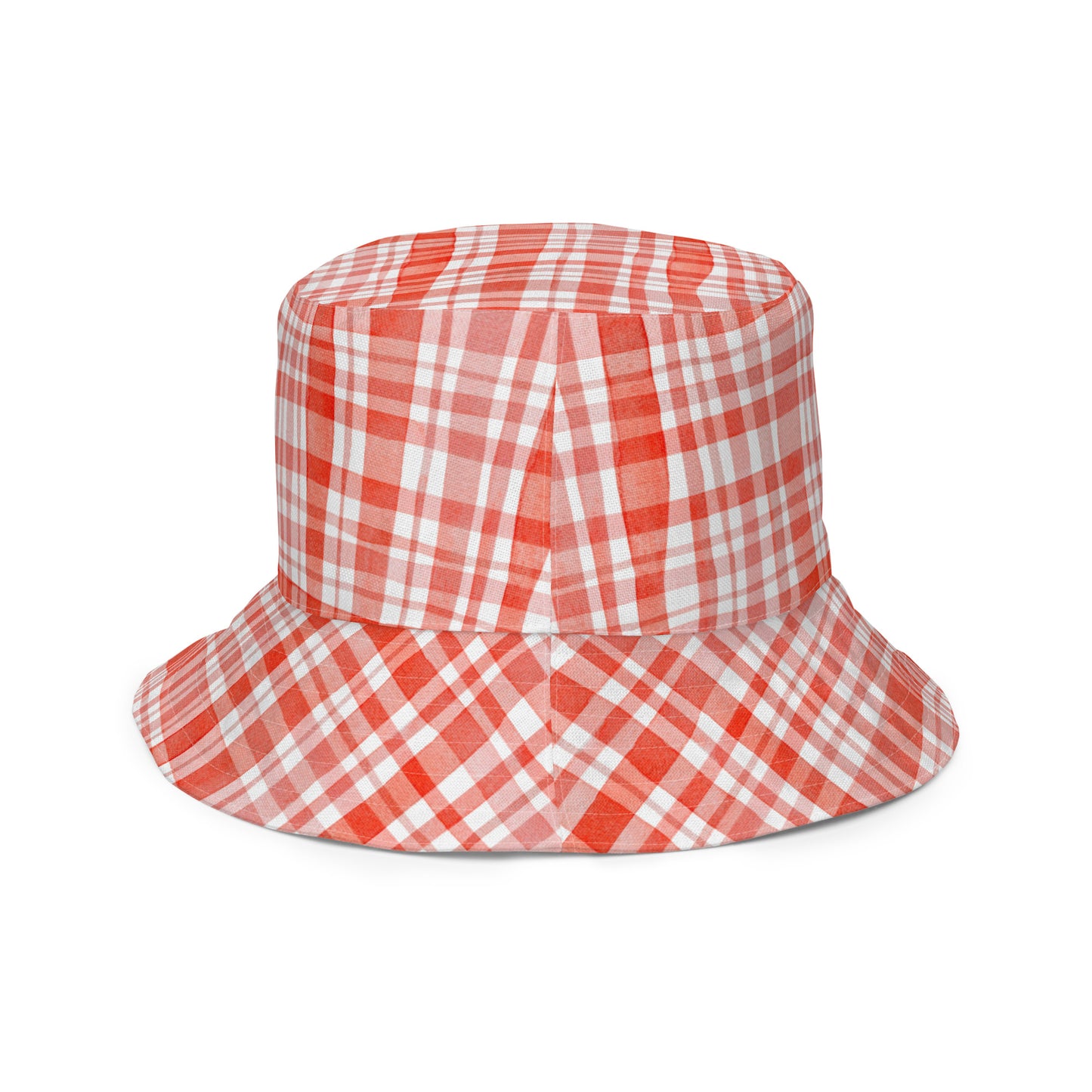 Red Gingham Reversible Bucket Hat