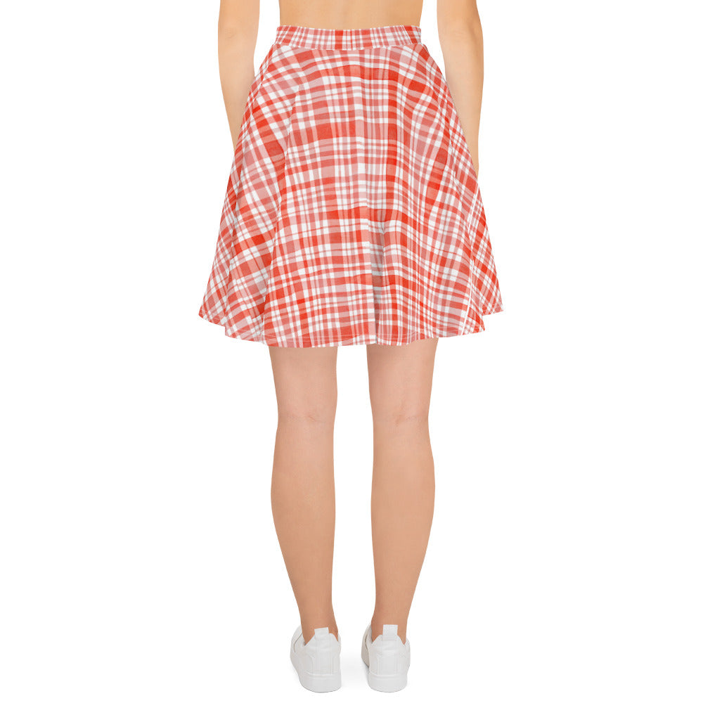 Red Gingham Skater Skirt