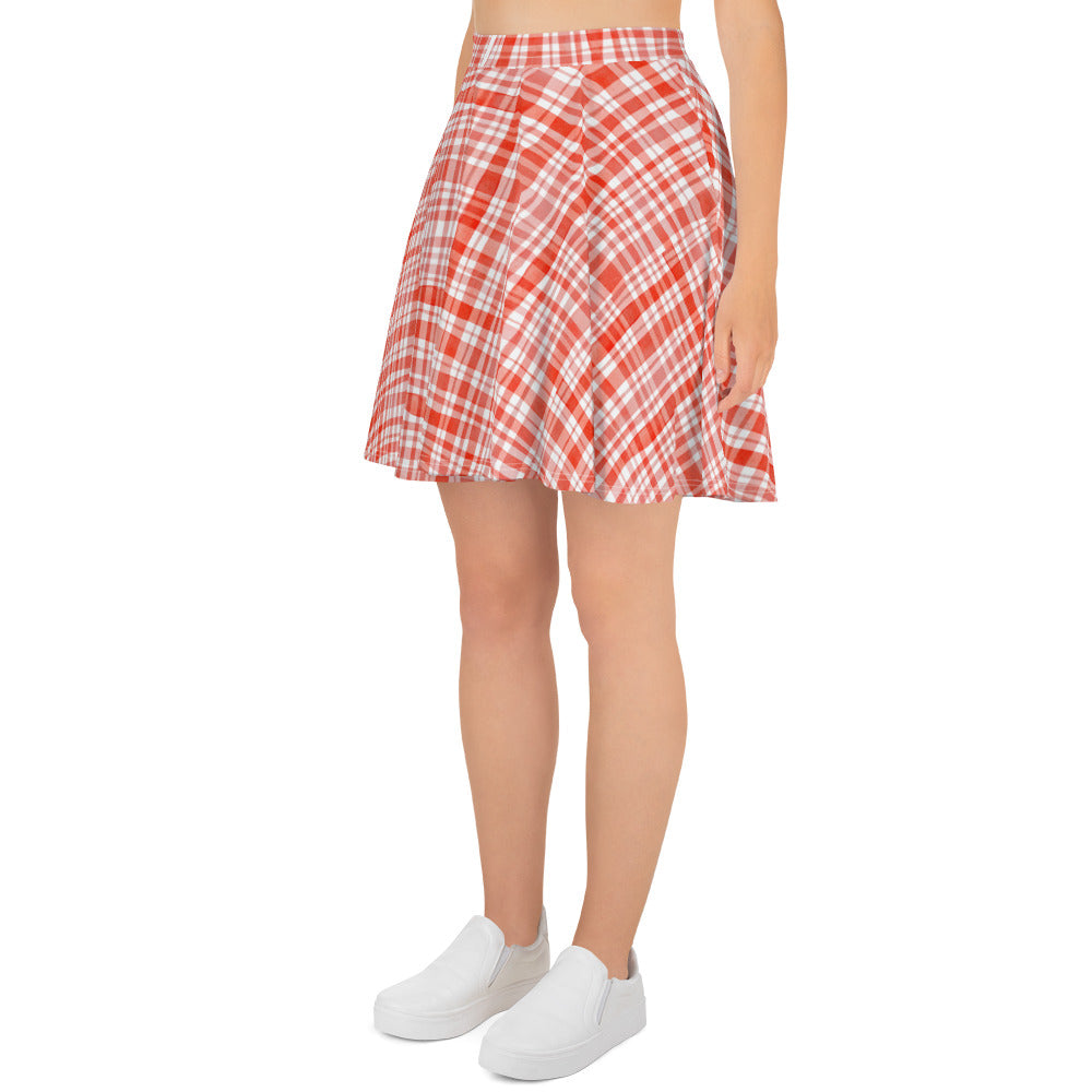 Red Gingham Skater Skirt