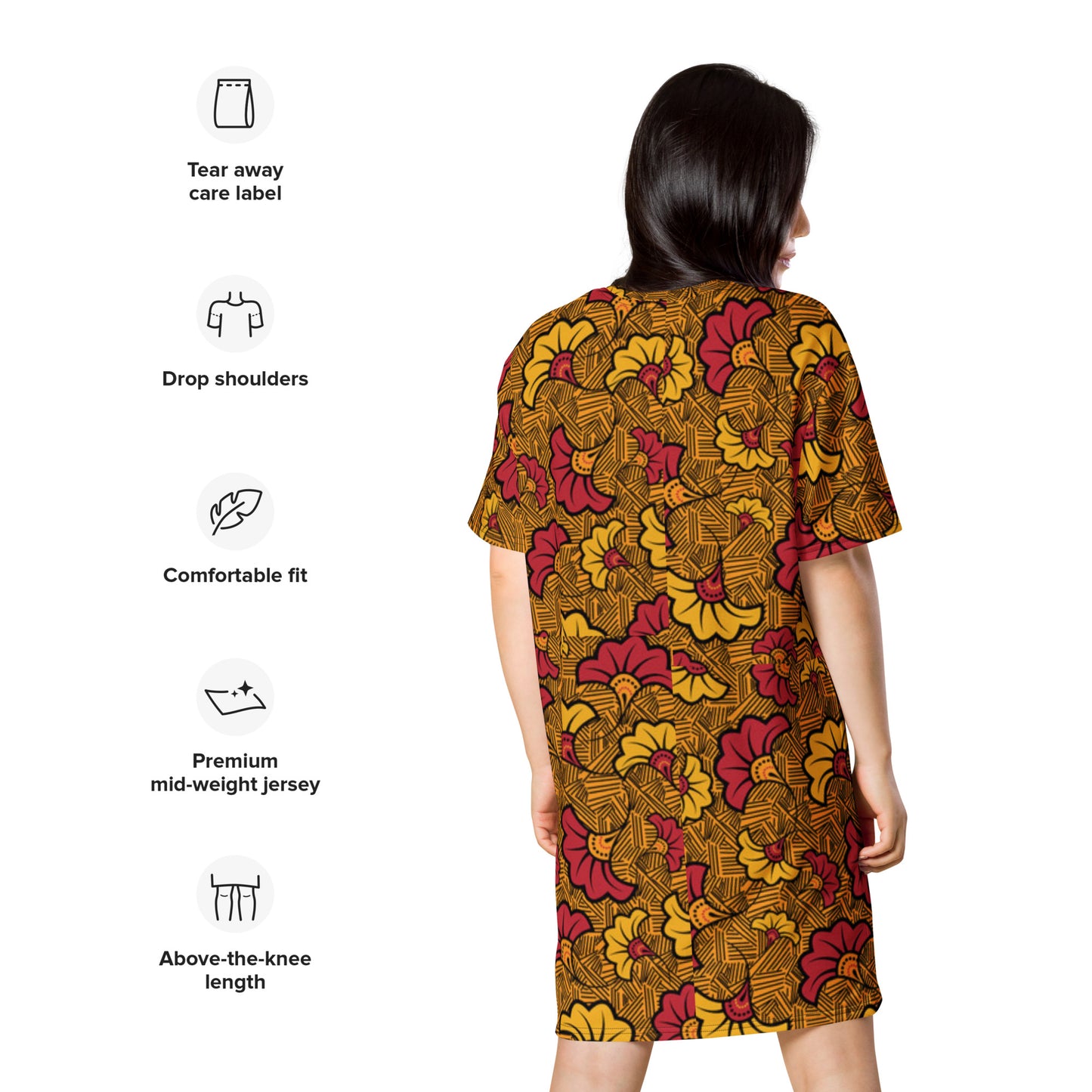 Ankara T-shirt dress