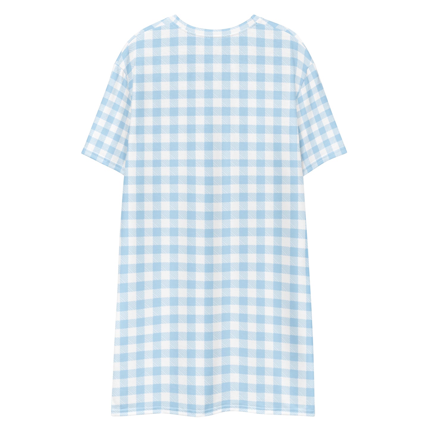 Blue Gingham T-shirt dress