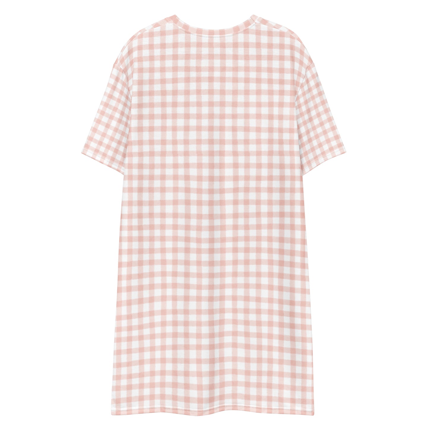 Pink Gingham T-shirt dress