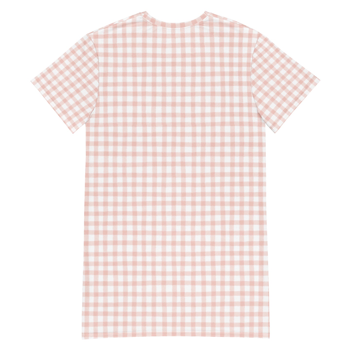 Pink Gingham T-shirt dress