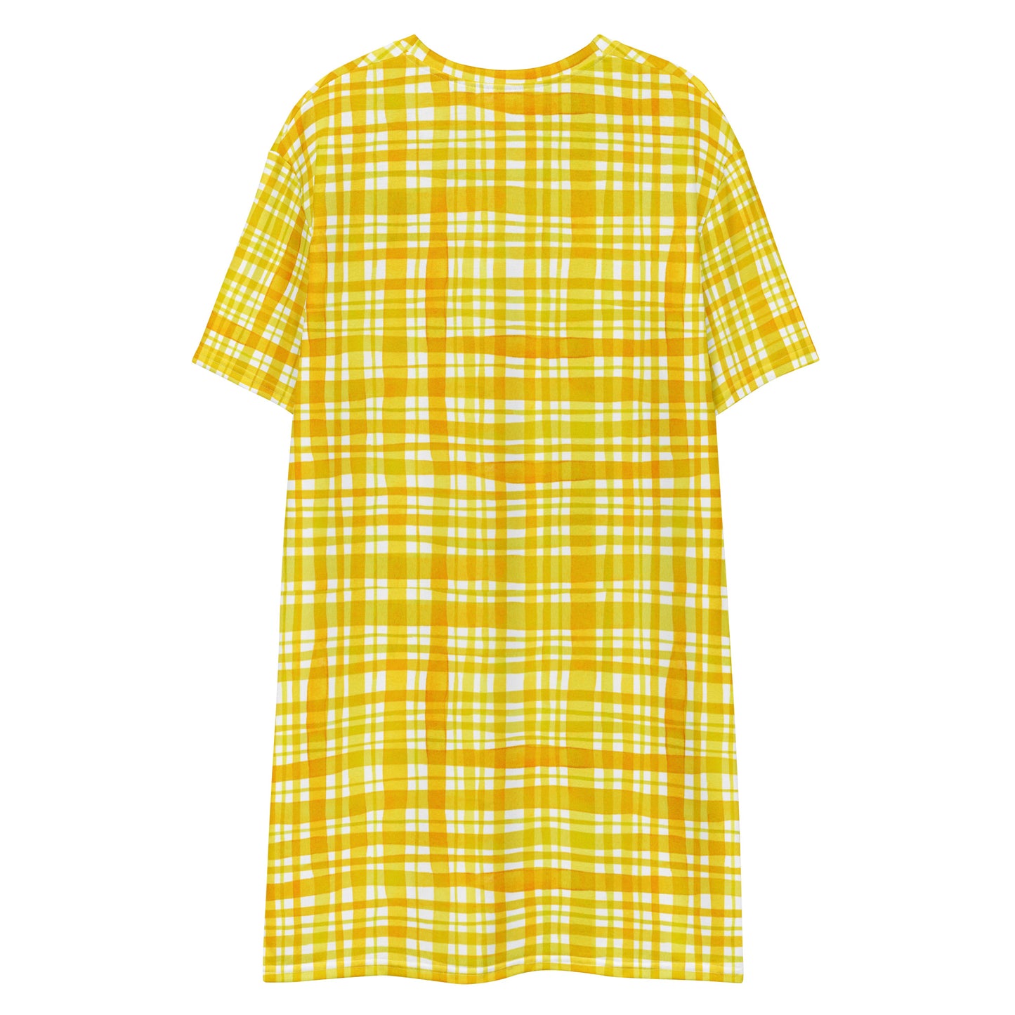 Yellow Gingham T-shirt dress