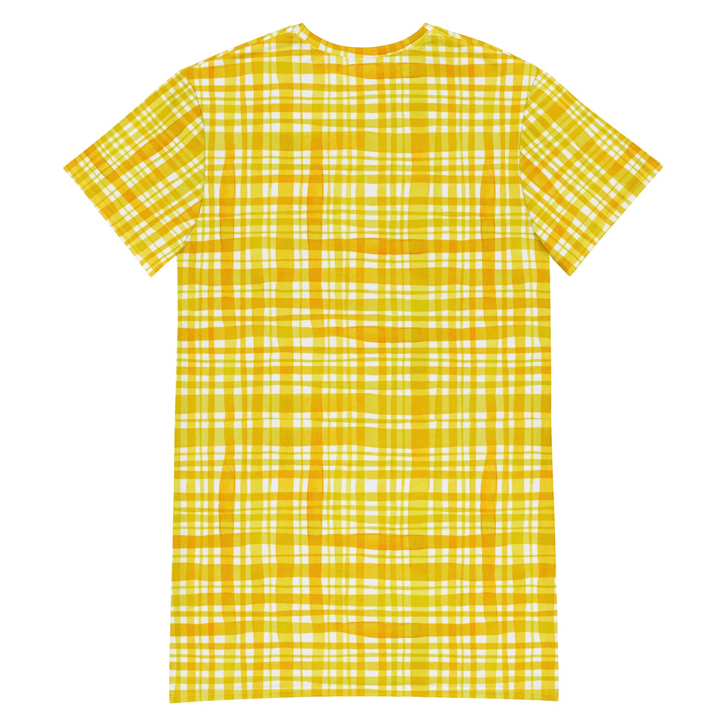 Yellow Gingham T-shirt dress