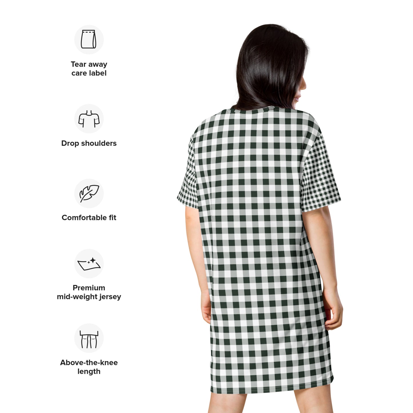 Gingham T-shirt Dress