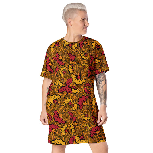 Ankara T-shirt dress