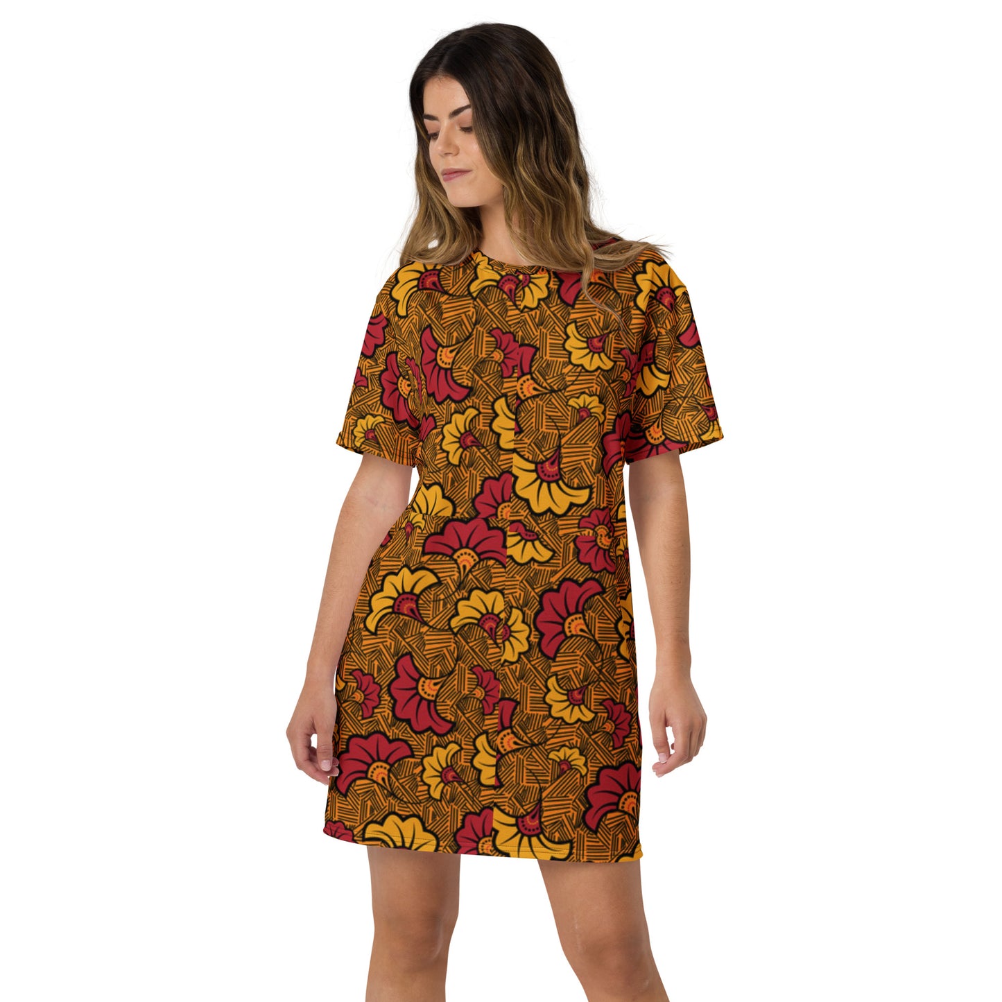 Ankara T-shirt dress