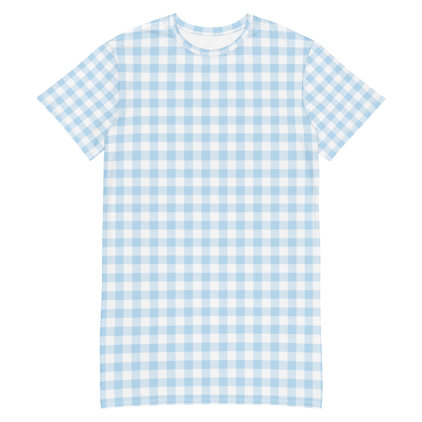 Blue Gingham T-shirt dress