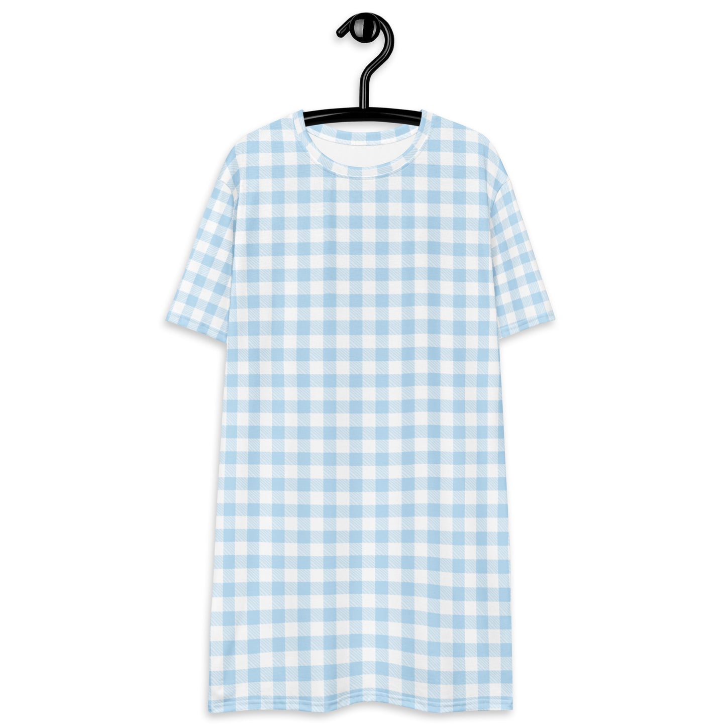 Blue Gingham T-shirt dress