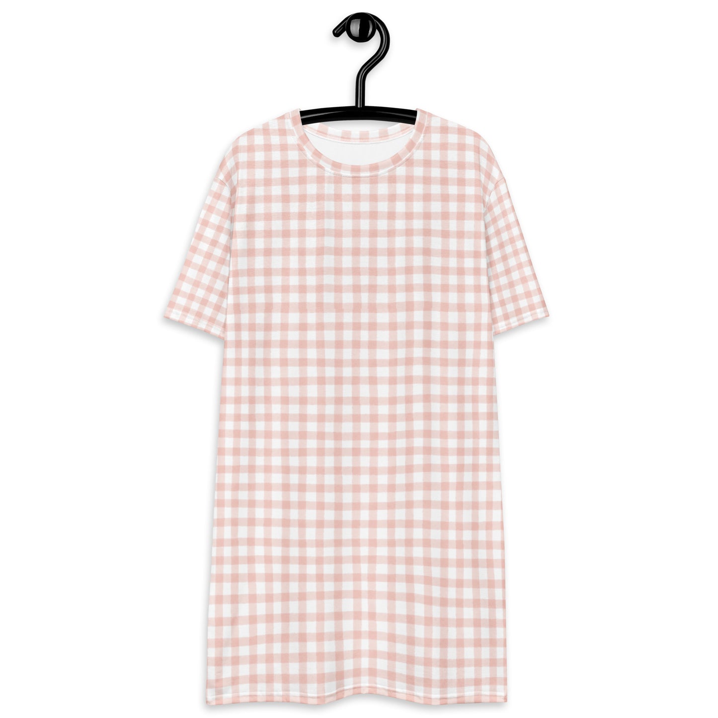 Pink Gingham T-shirt dress