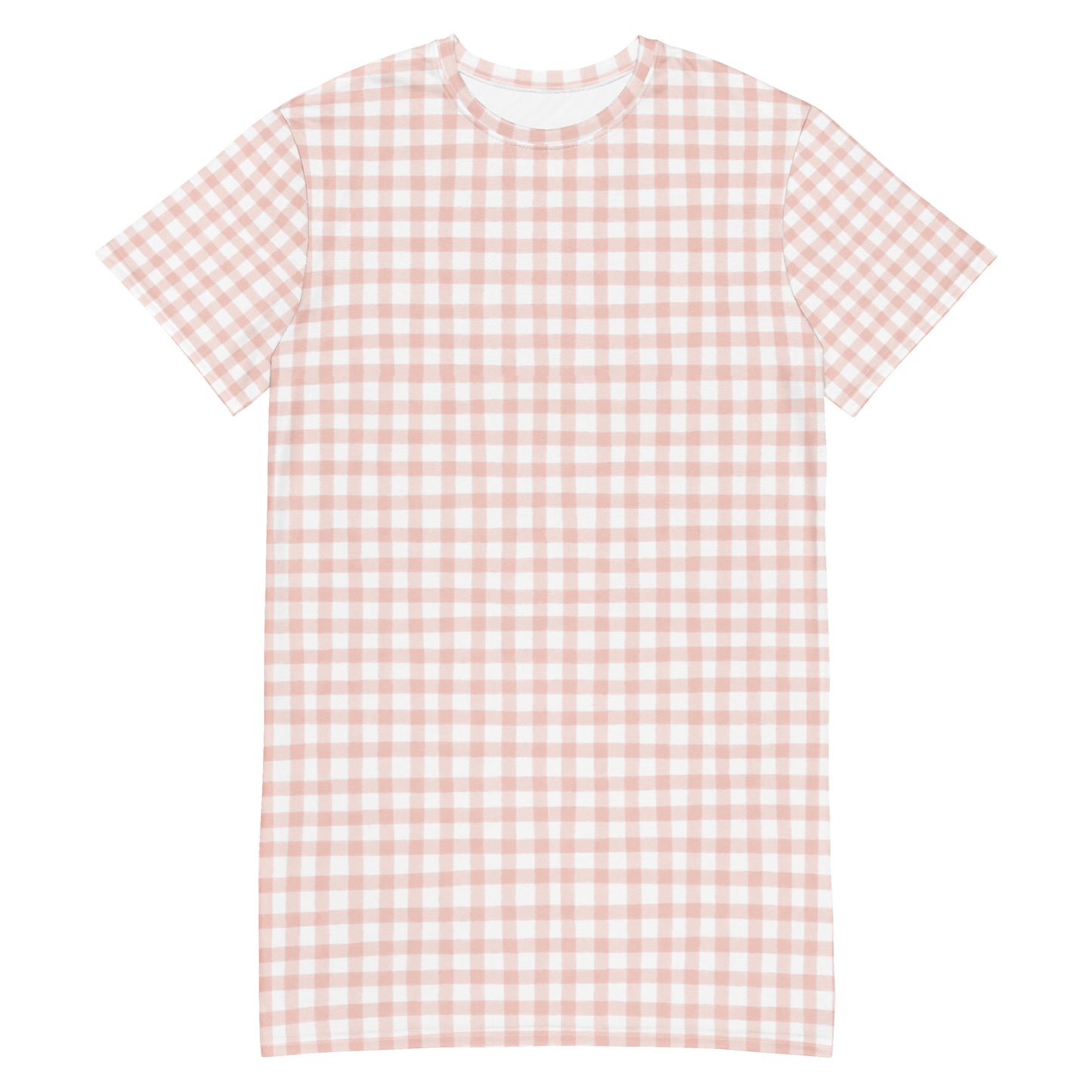 Pink Gingham T-shirt dress