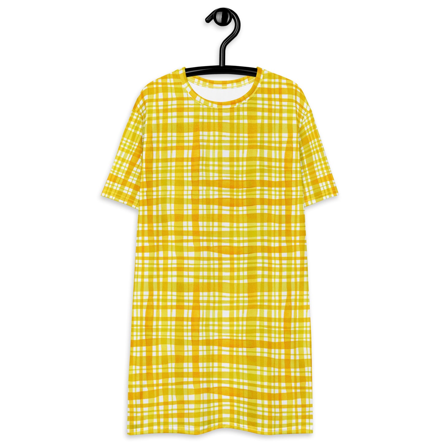 Yellow Gingham T-shirt dress