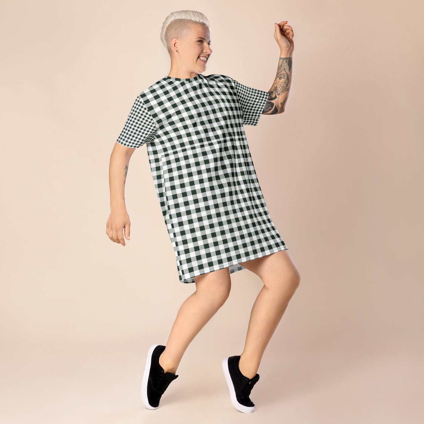 Gingham T-shirt Dress