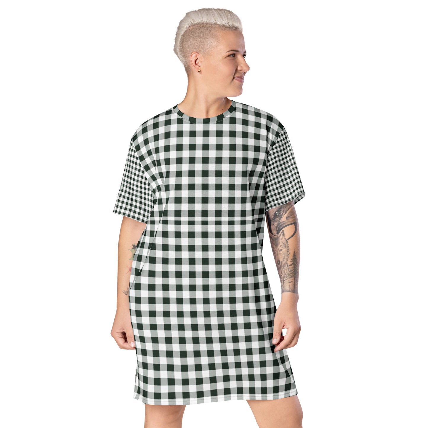 Gingham T-shirt Dress