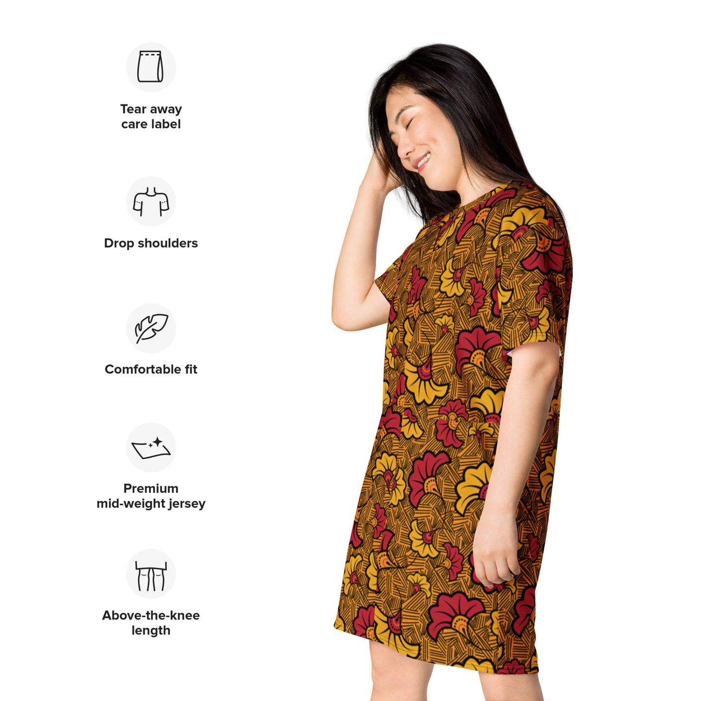 Ankara T-shirt dress