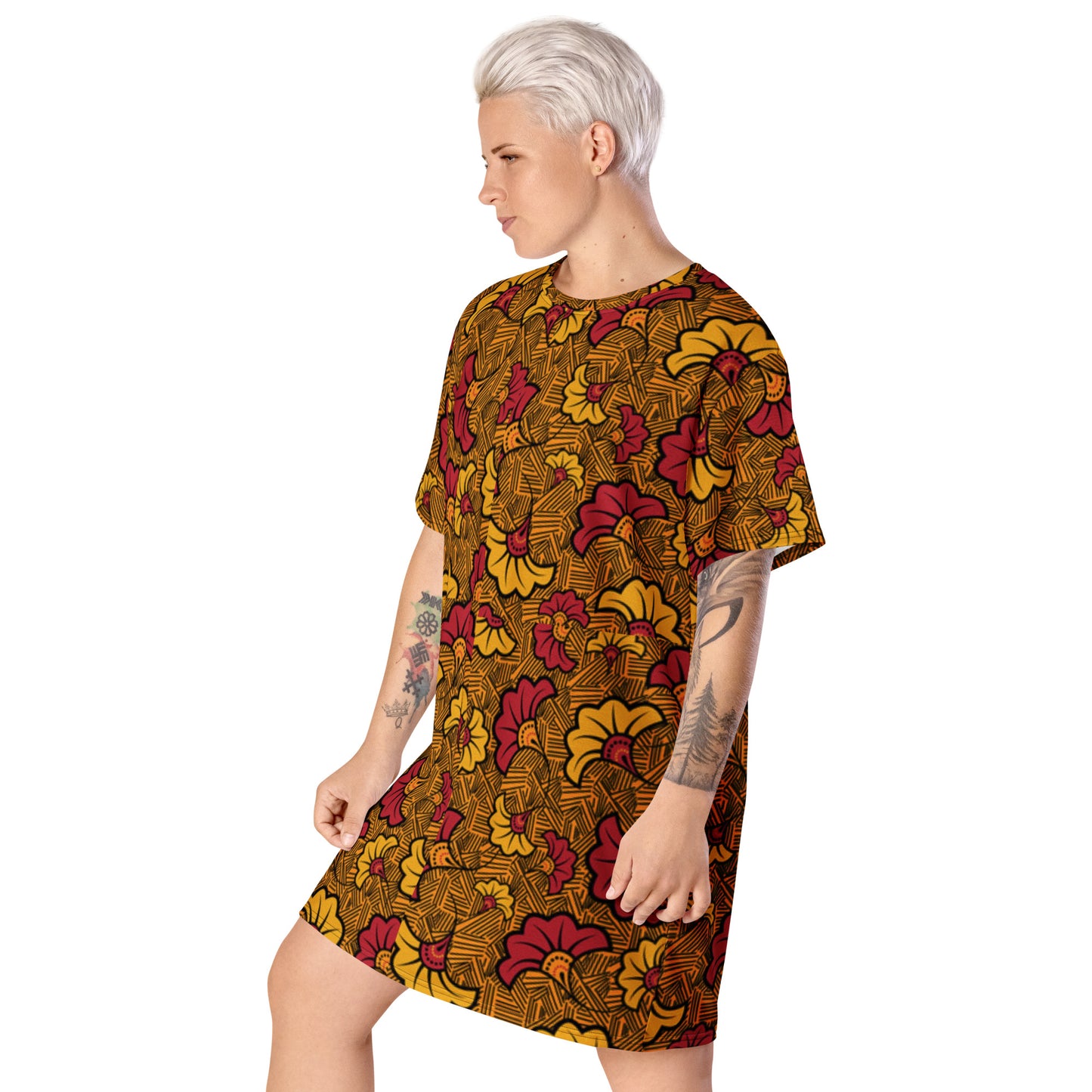 Ankara T-shirt dress