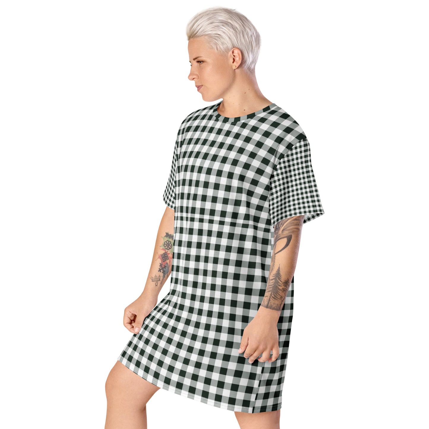 Gingham T-shirt Dress