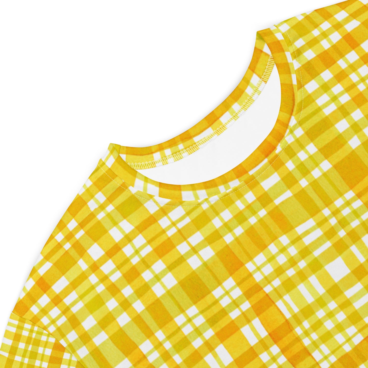 Yellow Gingham T-shirt dress