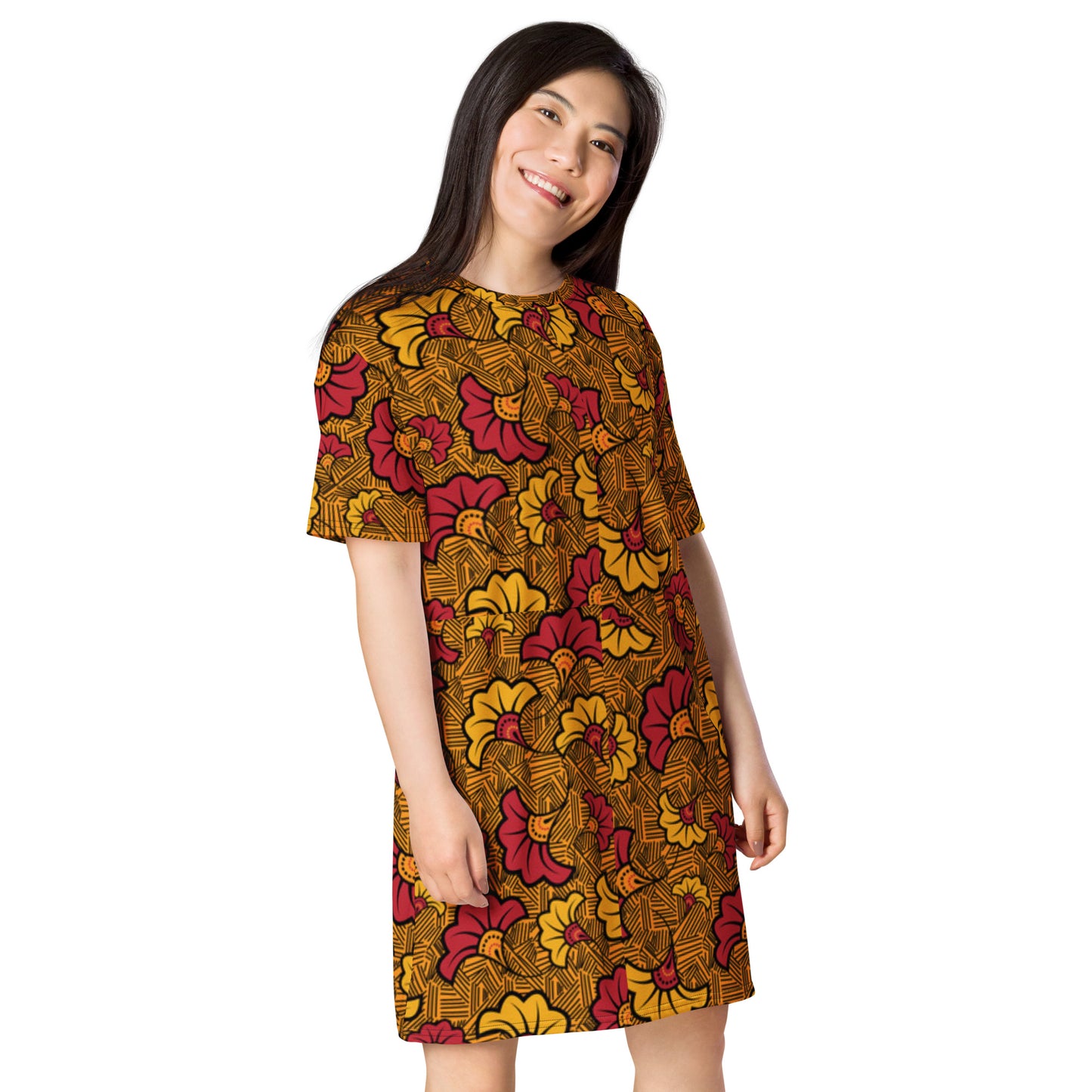 Ankara T-shirt dress