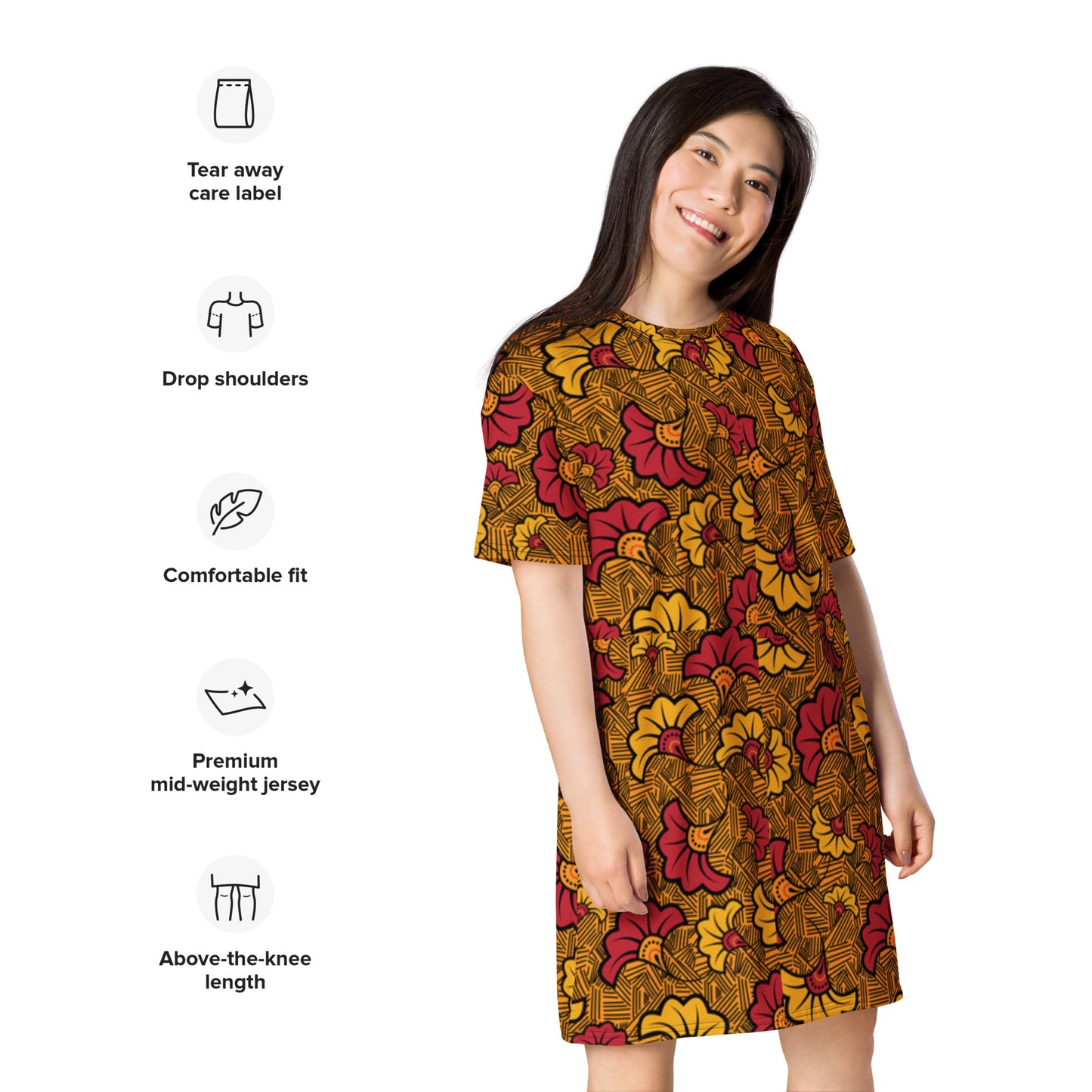 Ankara T-shirt dress