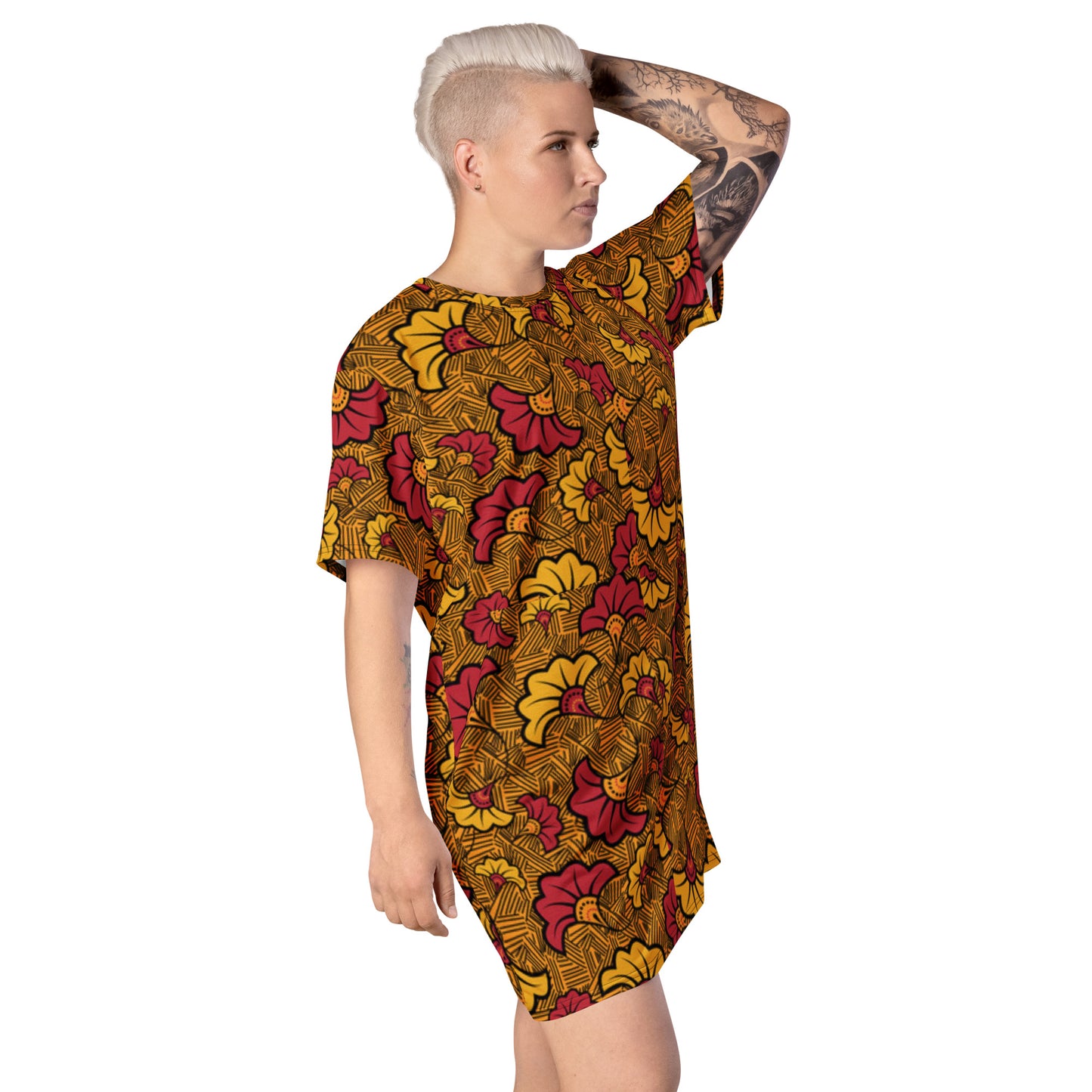 Ankara T-shirt dress