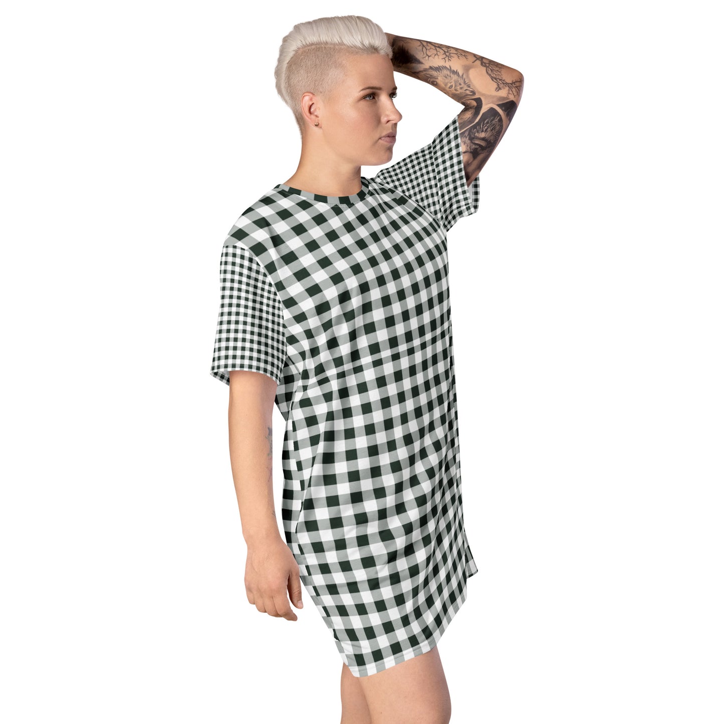 Gingham T-shirt Dress