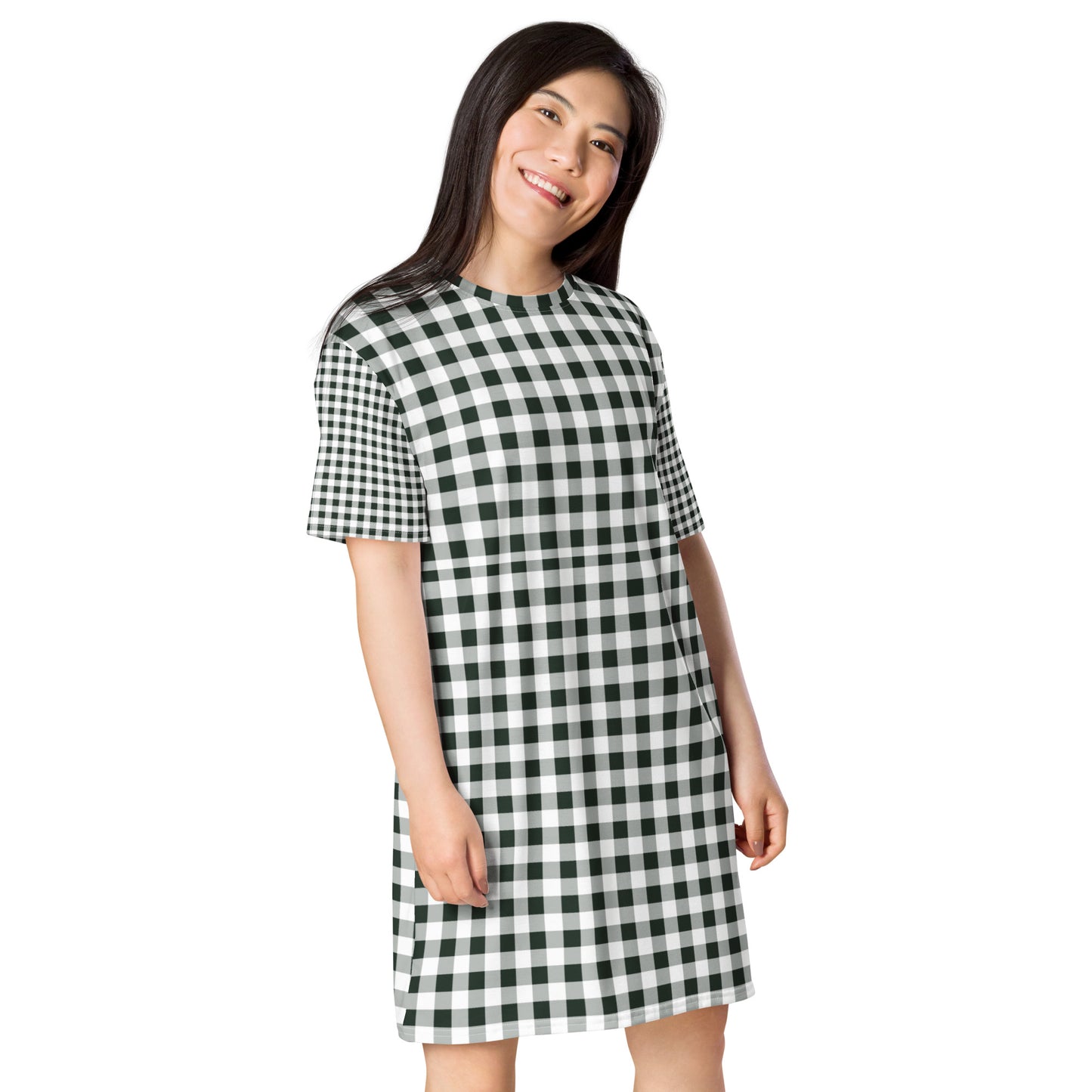 Gingham T-shirt Dress