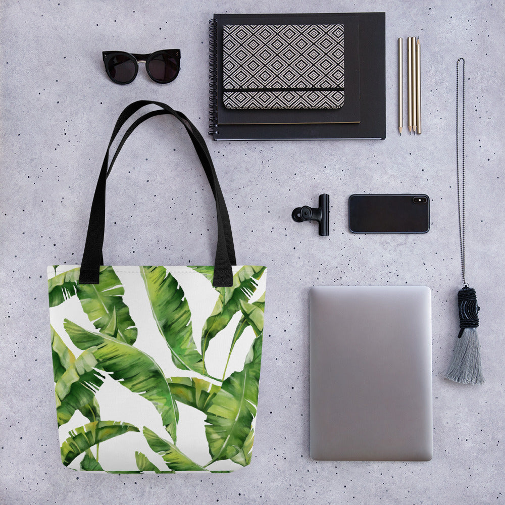 Banana Leaves Print Tote bag