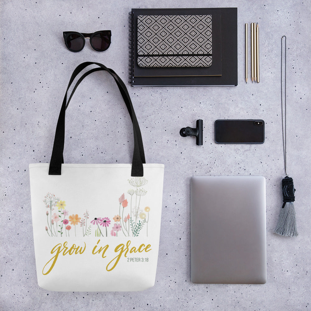 Grow In Grace Tote bag