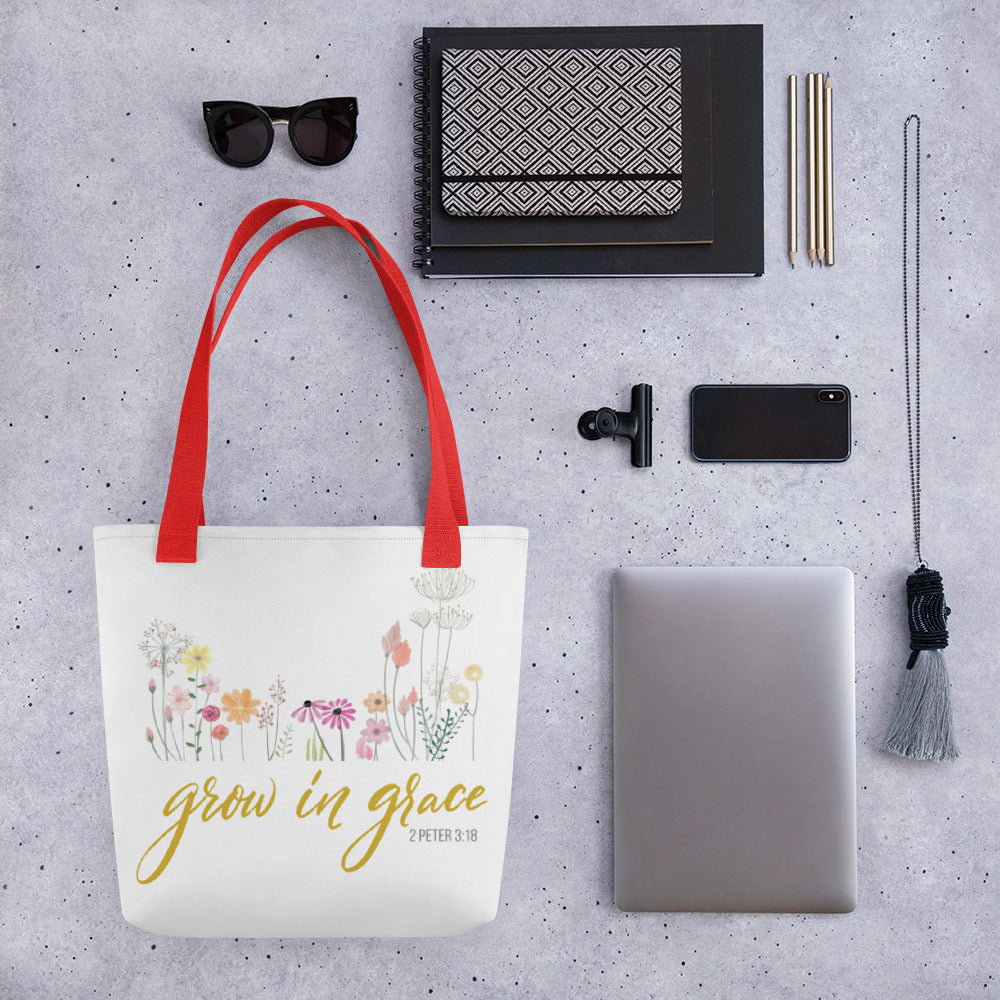 Grow In Grace Tote bag