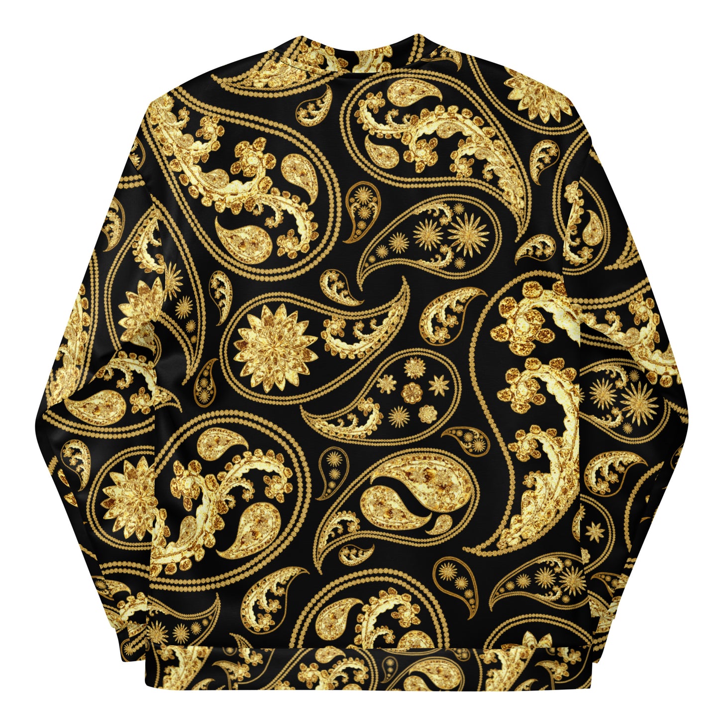 Black Paisley Unisex Bomber Jacket