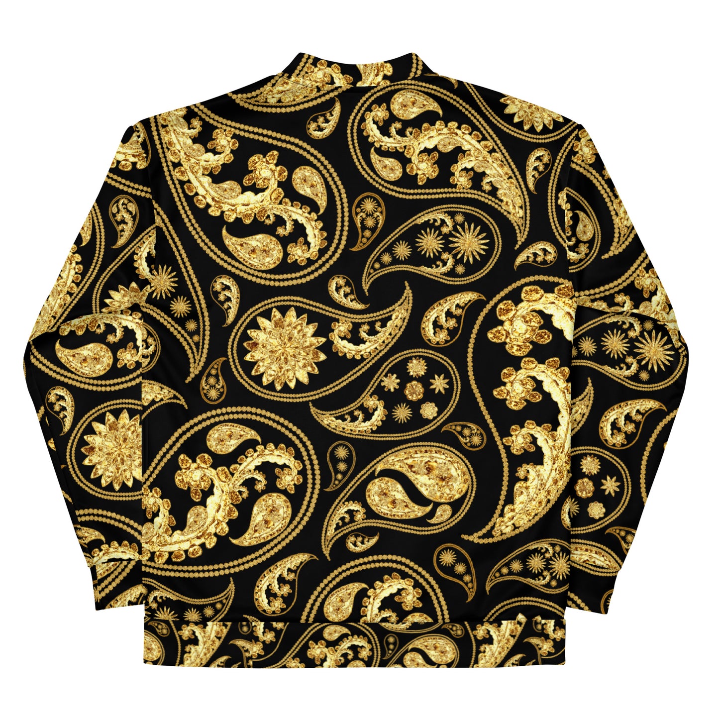 Black Paisley Unisex Bomber Jacket