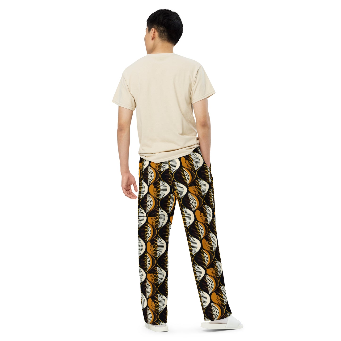 Ankara Brown Unisex Wide-Leg Pants