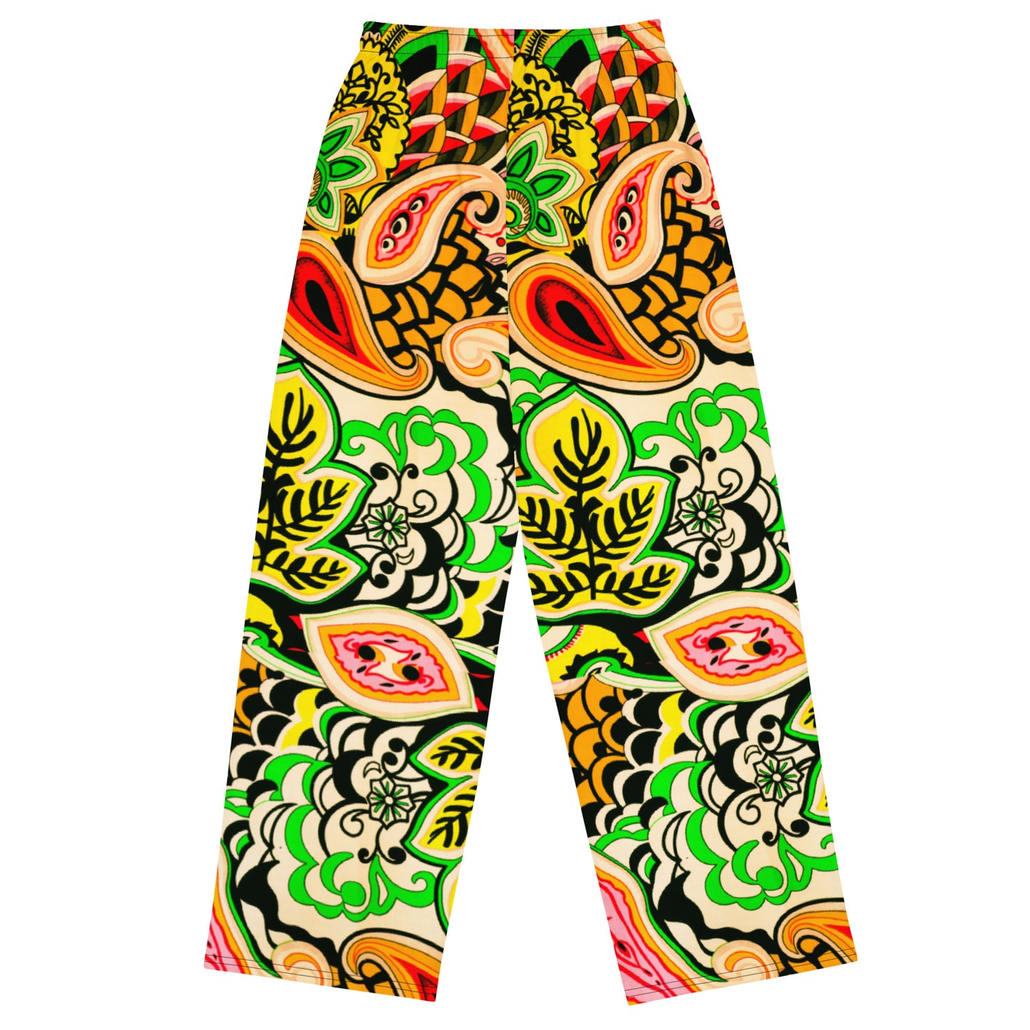 Colourful Paisley Unisex Wide-Leg Pants