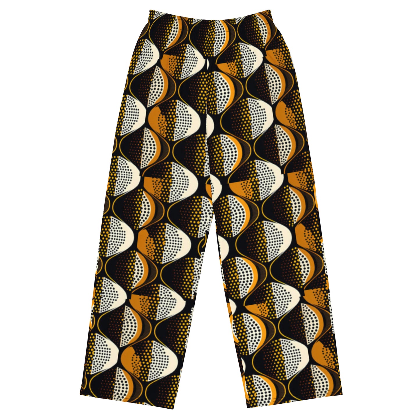 Ankara Brown Unisex Wide-Leg Pants