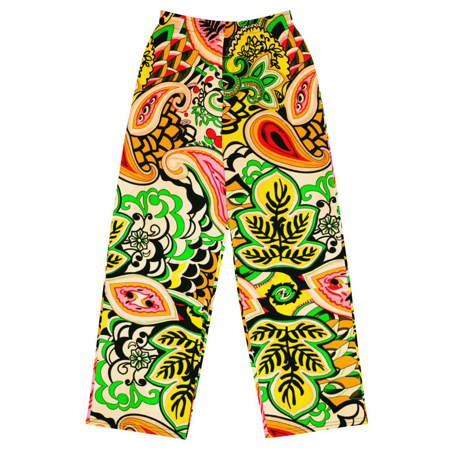 Colourful Paisley Unisex Wide-Leg Pants