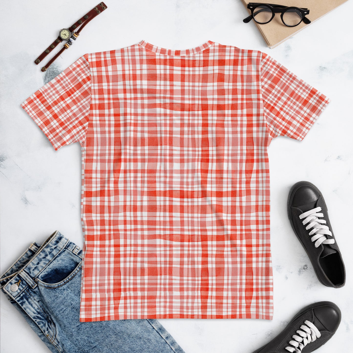 Red Gingham Women's T-shirt