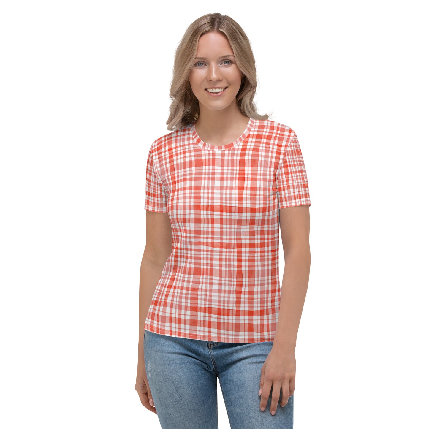 Red Gingham Women's T-shirt