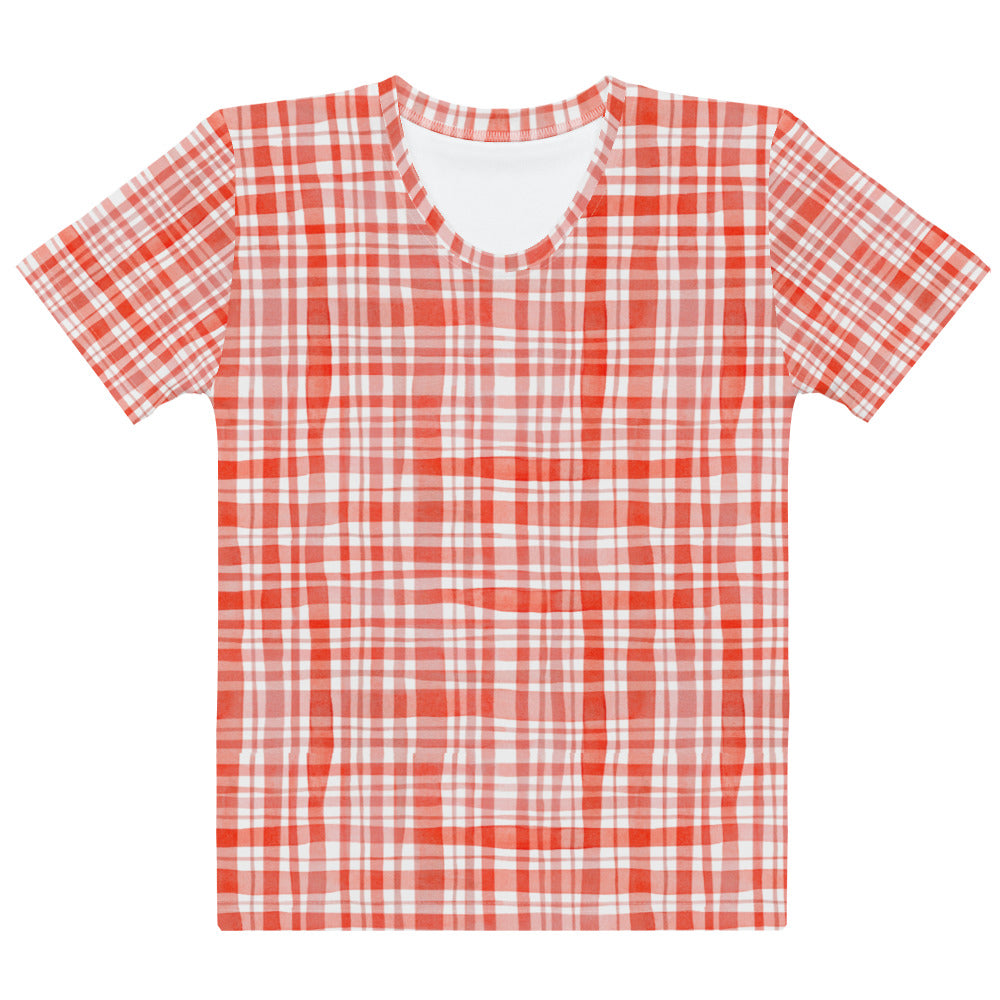 Red Gingham Women's T-shirt