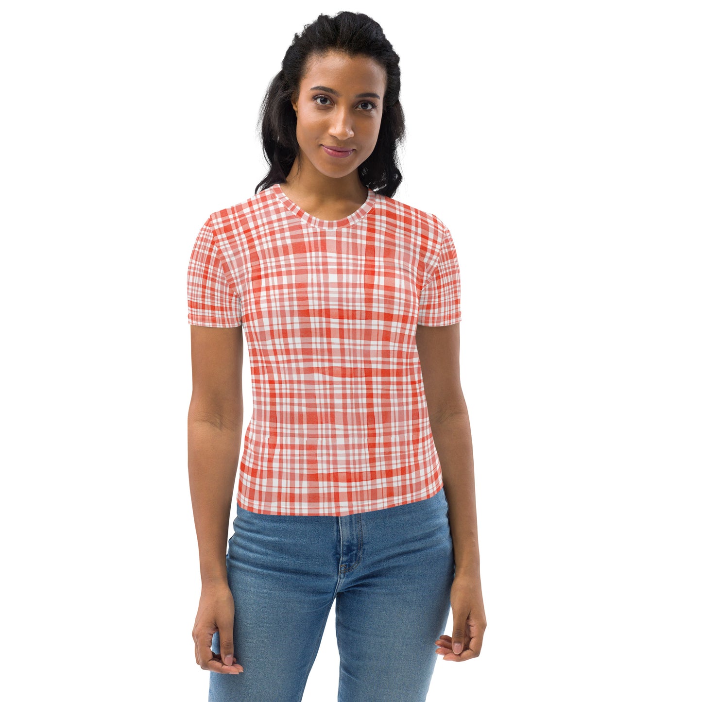 Red Gingham Women's T-shirt