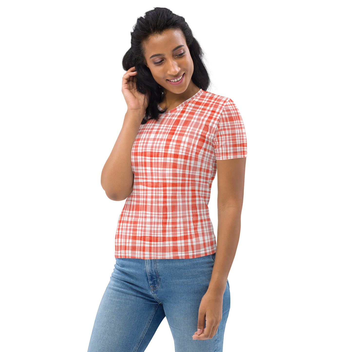 Red Gingham Women's T-shirt