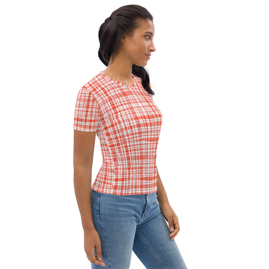 Red Gingham Women's T-shirt