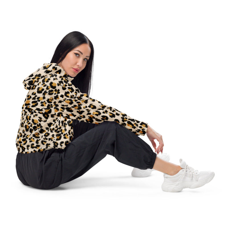 Leopard Women’s Cropped Windbreaker