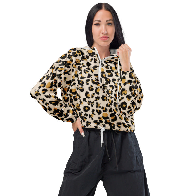 Leopard Women’s Cropped Windbreaker