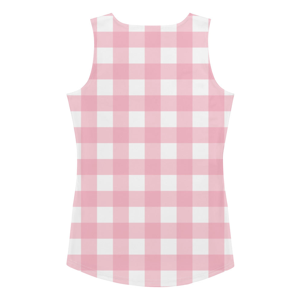 Pink Gingham Tank Top